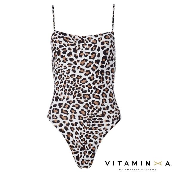 VITAMIN A **NWT** Jenna One Piece Swimsuit in Savanna Leopard Print - Picture 2 of 8